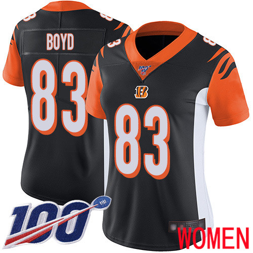 Cincinnati Bengals Limited Black Women Tyler Boyd Home Jersey NFL Footballl #83 100th Season Vapor Untouchable->cincinnati bengals->NFL Jersey